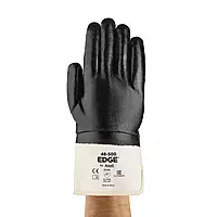 Ansell | HyFlex 48-500 | Cotton Liner | Fully Nitrile Coated With Safety Cuff | CE EN388-4111B