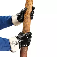 Ansell | HyFlex 48-500 | Cotton Liner | Fully Nitrile Coated With Safety Cuff | CE EN388-4111B