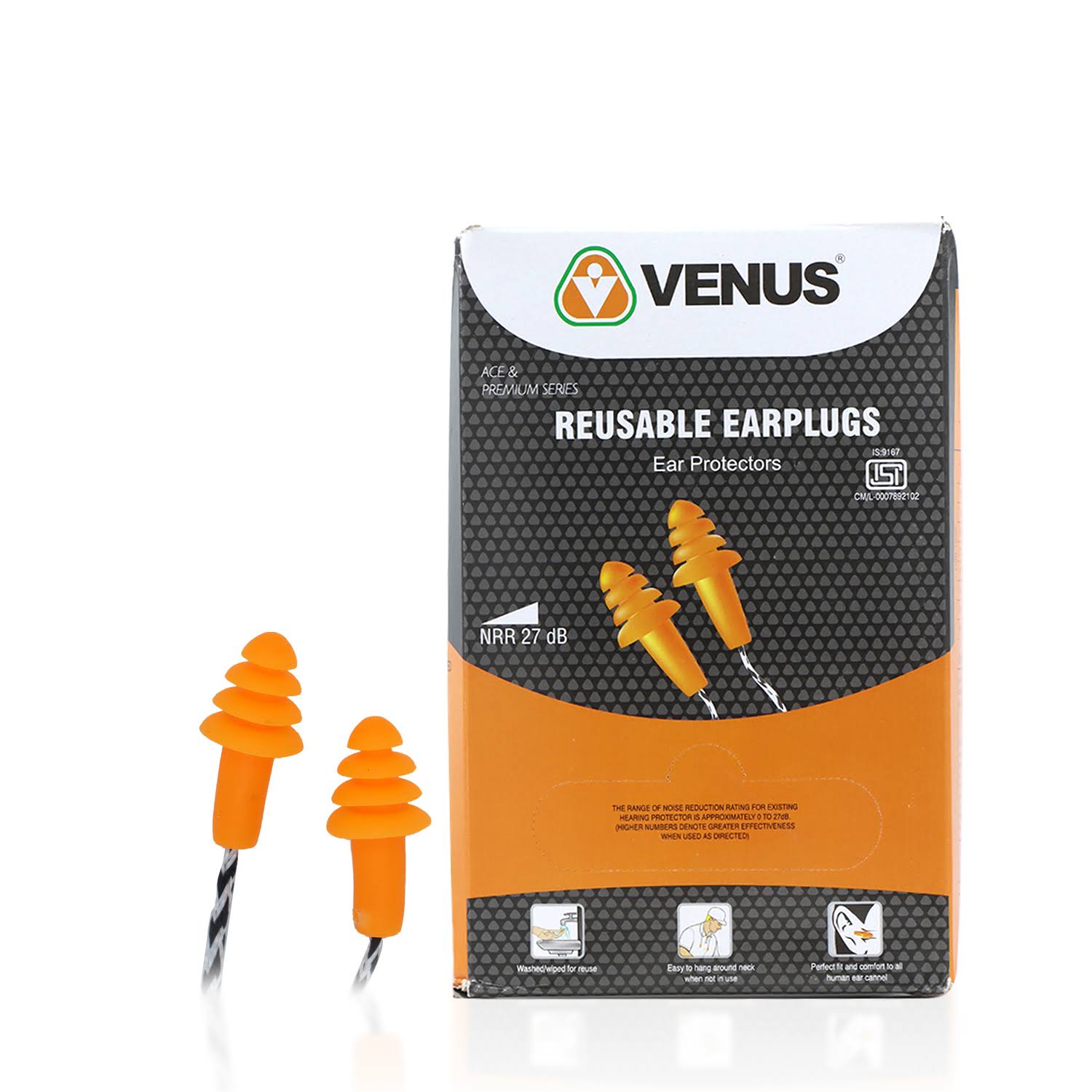 Venus | N-303 Noise NPD -Reusable Earplugs & Earband | Pack Of 150