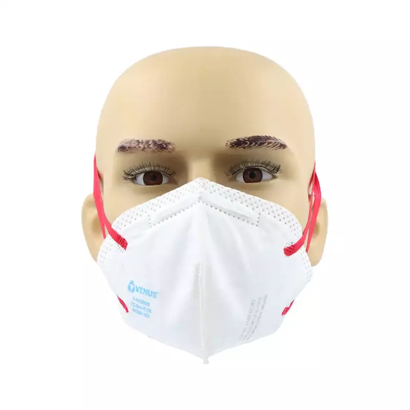 Venus V-4400N95 | NIOSH N-95 Certified Medical Respirator,| Unisex White Colour Fold Flat design | Pack of 50