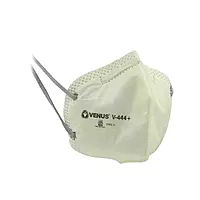 VENUS V-444+ FFP2S | Unisex Fold Flat Face Mask Yellow ISI Approved | Pack of 50