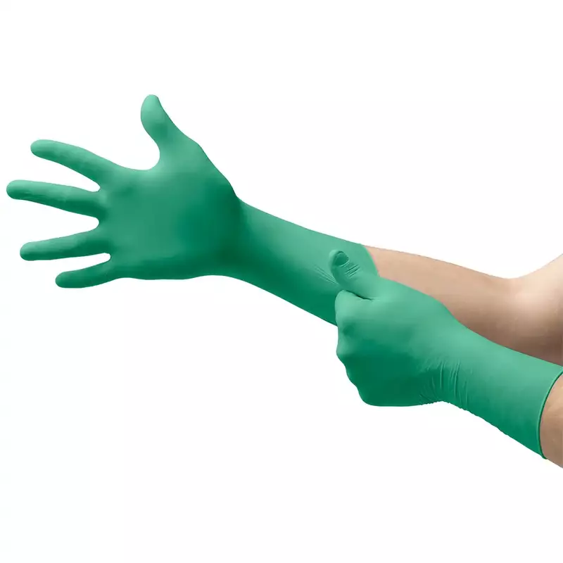 Ansell | TouchNTuff 92-605 | Thin Nitrile - 4.7 Mil | Powder Free | 300mm Length | Green | Pack of 50