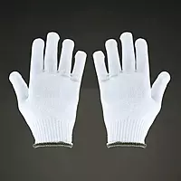 Gloves | 13 Gauge Nylon Knitted | Colour: White | 26 Grams | Pack of 10