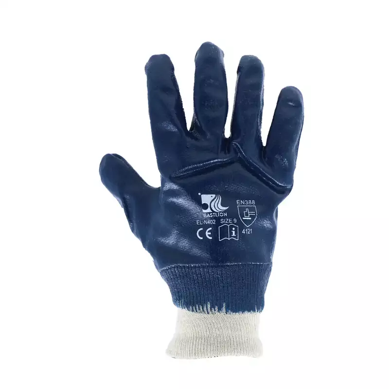 Gloves | Made of Jersey Liner | Fully Nitrile Coated | Knit wrist | Pack of 10