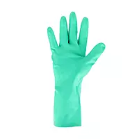 Gloves | Nitrile 15 Mil | Flocklined | Colour - Green | Length :13" | Size: L