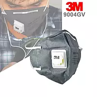 3M 9004GV | (Grey) Valved Flat Fold Dust | Mist Respirator | Pack of 25