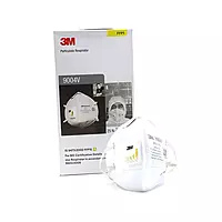 3M 9004V | White | Valved | Flat Fold | Dust / Mist Respirator | ISI Mark | Pack of 25
