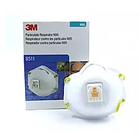 3M 8511 N95 | Particulate Respirator with Valve | White | Pack of 10