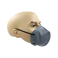 Karam RFH01 Respirator | P1 Flat Fold | Nose Clip,Head Band | Grey Colour | ISI Marked | Pack of 100
