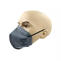 Karam RFH01 Respirator | P1 Flat Fold | Nose Clip,Head Band | Grey Colour | ISI Marked | Pack of 100