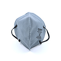 Karam RFH01 Respirator | P1 Flat Fold | Nose Clip,Head Band | Grey Colour | ISI Marked | Pack of 100
