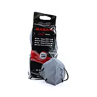 Karam RFH01 Respirator | P1 Flat Fold | Nose Clip,Head Band | Grey Colour | ISI Marked | Pack of 100