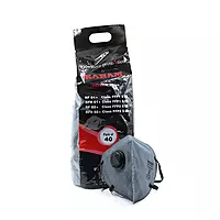 Karam RFH01+ Respirator | P1 Flat Fold with Valve,Nose Clip | Head Band | Grey Colour | ISI Marked | Pack of 40