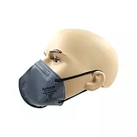 Karam RF01 Respirator | P1 Flat Fold with Nose Clip,Ear Loop | Grey Colour | ISI Marked | Pack of 100