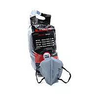 Karam RF01 Respirator | P1 Flat Fold with Nose Clip,Ear Loop | Grey Colour | ISI Marked | Pack of 100
