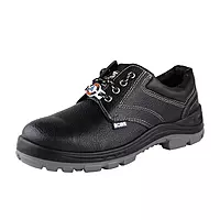 Acme Asics Safety Shoe S.T. PU Double Density - Low Ankle - Black Buff Leather