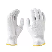 KNP | Cotton Knitted | Safety Hand Gloves | White