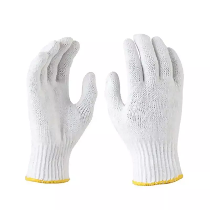 KNP | Cotton Knitted | Safety Hand Gloves | White
