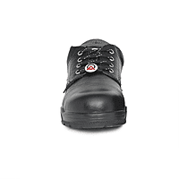 ACME Ether Safety Shoe C.T. PU Single Density - DIP Low Ankle - Plain Black Apollo Leather