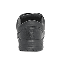 ACME Ether Safety Shoe C.T. PU Single Density - DIP Low Ankle - Plain Black Apollo Leather