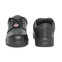 ACME Ether Safety Shoe C.T. PU Single Density - DIP Low Ankle - Plain Black Apollo Leather