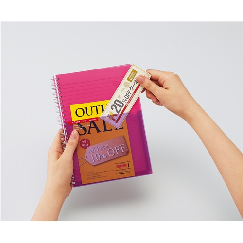 Kokuyo Twin Ring Notebook Color Tag Bicolor A5 Pink CTs C30P