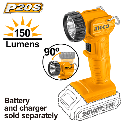 INGCO Lithium-Ion Cordless Work Lamp CWLI2023 (20V) INGCO Lithium-Ion Cordless Work Lamp CWLI2023 (20V)