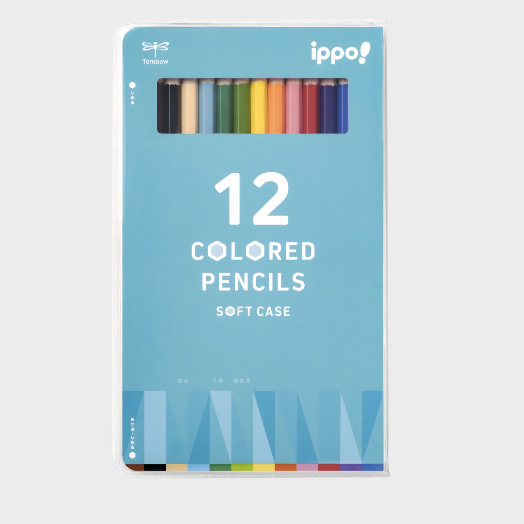 Tombow | Colored Pencils | Ippo! | In a soft case | Pack of 12 | CY-KC0112C