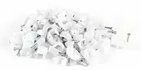 Cable Clips With Metal Nail | 8Mm Diameter Wire Fastener Circle - (Pack Of 100) Cable Clips With Metal Nail | 8Mm Diameter Wire Fastener Circle - (Pack Of 100)