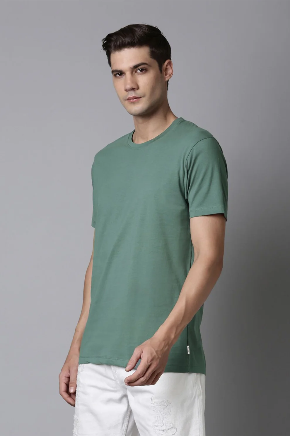 Cotton Plain Round Neck Tshirt