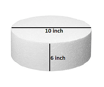 Cake Dummy Round Dia 10" Ht 6"