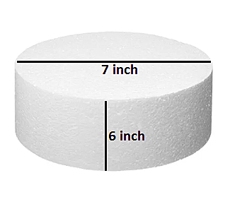 Cake Dummy Round Dia 7" Ht 6"