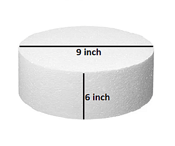 Cake Dummy Round Dia 9" Ht 6"