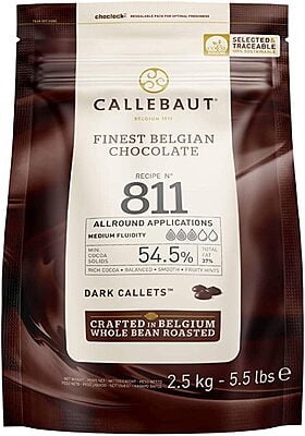 Callebaut Dark Couverture Chocolate Callets 811 2.5 Kg