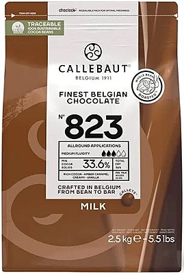 Callebaut Milk Couverture Chocolate Callet 823 2.5 Kg Callebaut Milk Couverture Chocolate Callet 823 2.5 Kg
