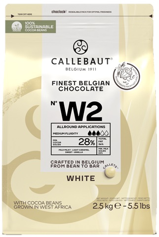 Callebaut White Chocolate Couvetere Callet W2 2.5 Kg