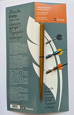 BRAUSE CALLIGRAPHY SET, NIB HOLDER WITH 3 NIBS, 4CT BRAUSE CALLIGRAPHY SET, NIB HOLDER WITH 3 NIBS, 4CT