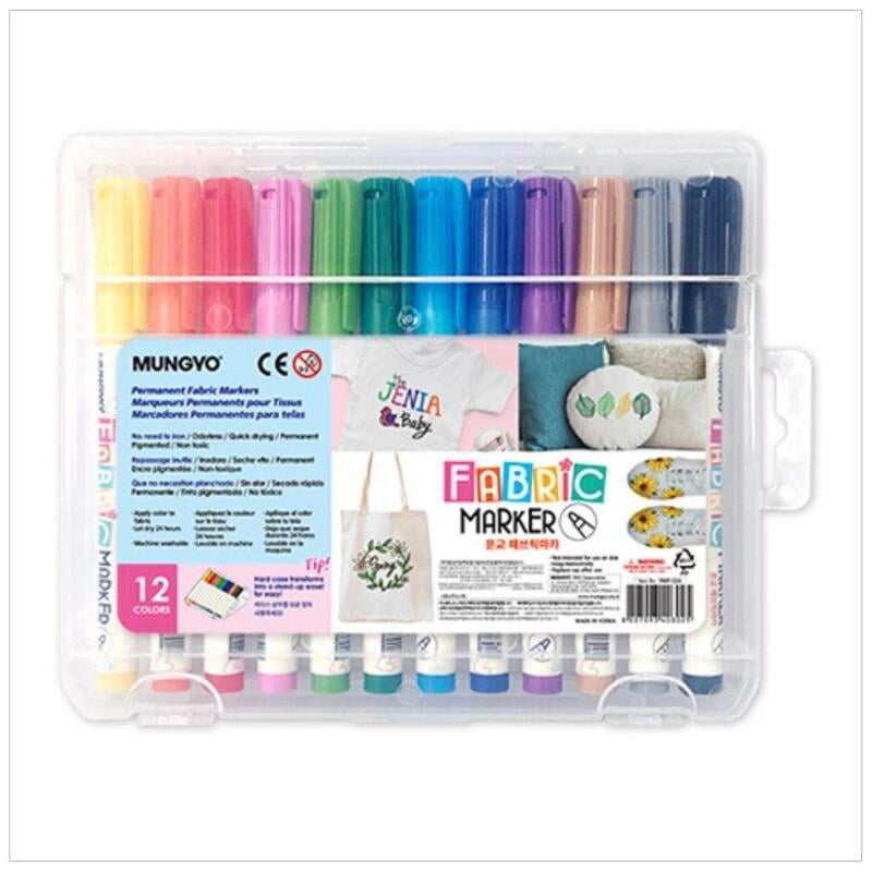 MUNGYO FABRIC MARKER SET OF 12 COLORS MUNGYO FABRIC MARKER SET OF 12 COLORS