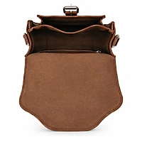 Cambridge Genuine Leather Mini Satchel Bag - Tan Brown