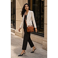 Cambridge Genuine Leather Mini Satchel Bag - Tan Brown