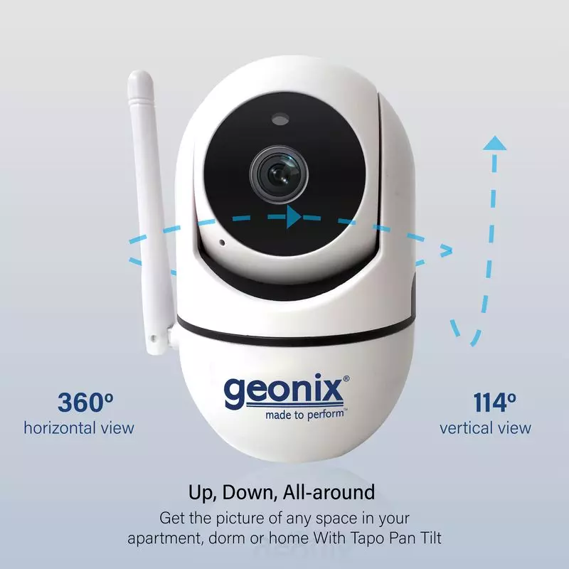 Geonix 1MP Wi-Fi Smart Security Camera, White, 1 Year Warranty, GXWC1MP