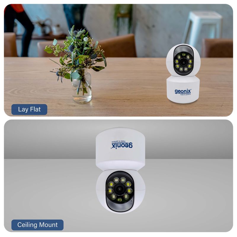 Geonix 2MP Wi-Fi Smart Security Camera, White, 1 Year Warranty, GXWC2MP