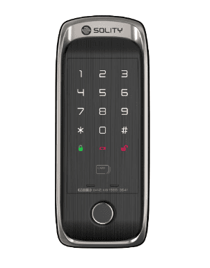 Solity Premium Digital Rim Lock With Fingerprint Password RFID Card Emergency Key