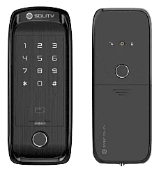 Solity Premium Digital Rim Lock With Fingerprint Password RFID Card Emergency Key