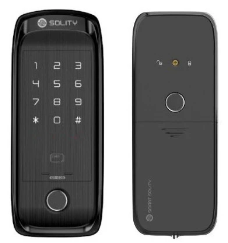 Solity Premium Digital Rim Lock With Fingerprint Password RFID Card Emergency Key