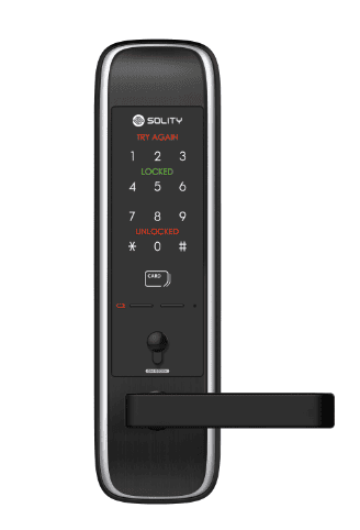 Solity Digital Mortise Lock With Fingerprint Password RFID Card Emergency Key
