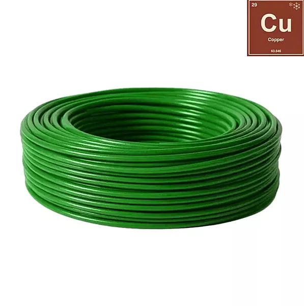 16mm² Copper Cable FR PVC Insulated – (Green) | Single Core Multi-Strand Wire