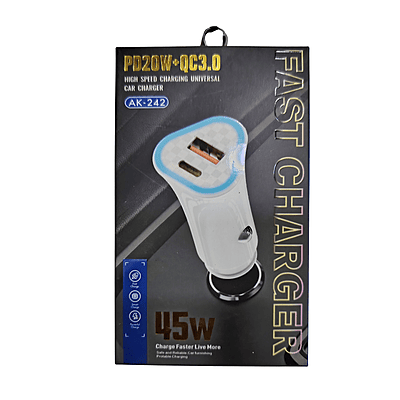 ZigDeal Car Charger PD20W + QC3.0 – Fast Charging | Dual USB Ports | Compact & Efficient Design