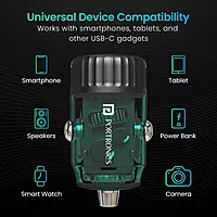 Portronics Car Power View 36W Car Charger, Dual Port (18W USB Type-A & 36W Type-C), Fast Charging, PPS Tech, Transparent Design, Safe Power Delivery for Multiple Devices (Black) Portronics Car Power View 36W Car Charger, Dual Port (18W USB Type-A & 36W Type-C), Fast Charging, PPS Tech, Transparent Design, Safe Power Delivery for Multiple Devices (Black)