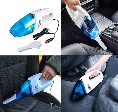 Car Vacuum Cleaner Pack of 1 (Colour: White Blue) Car Vacuum Cleaner Pack of 1 (Colour: White Blue)